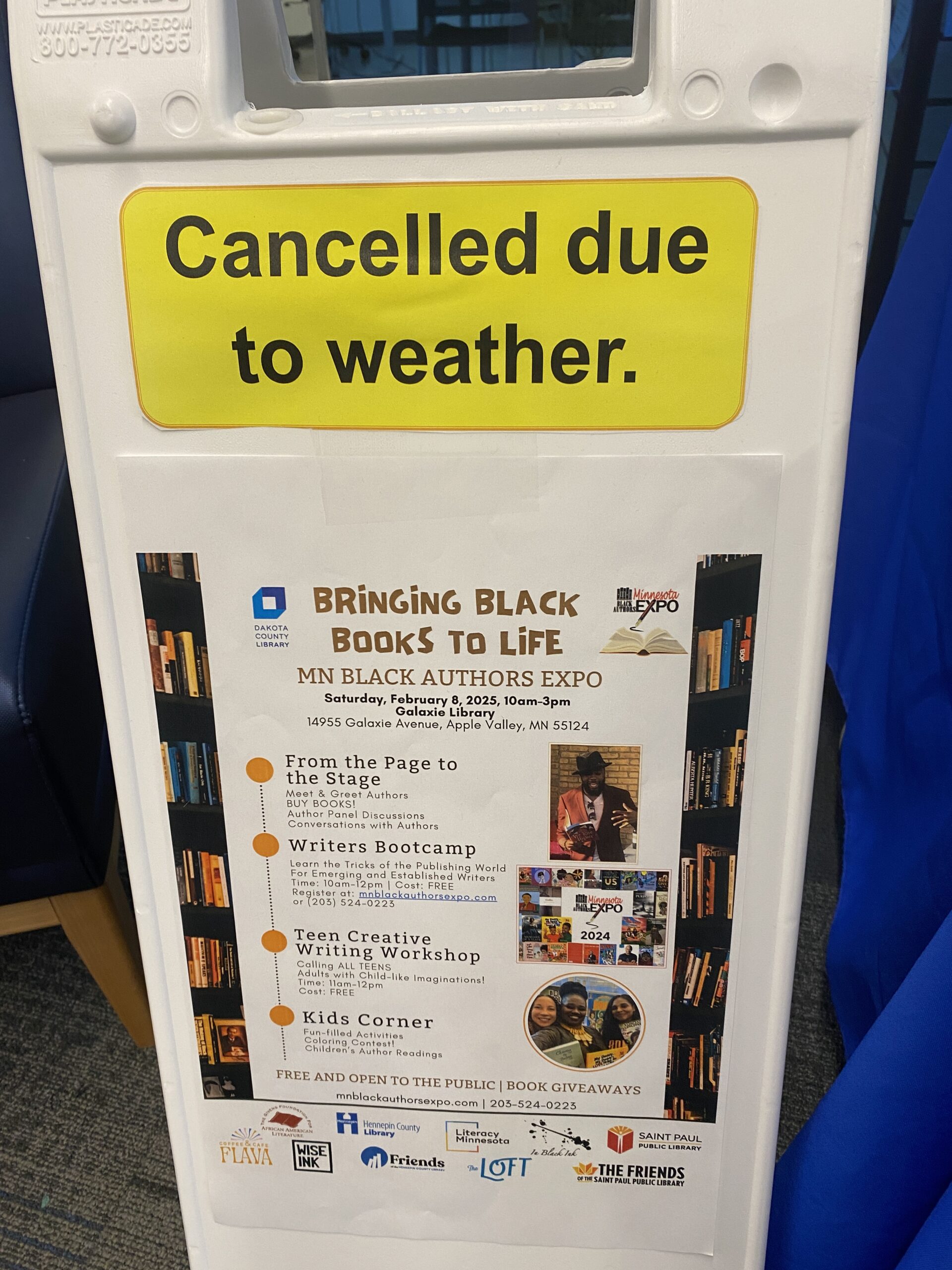 Library Event Cancelled